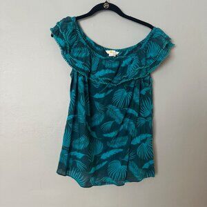 Boden - Women's Linen Ruffle Top - Size 8